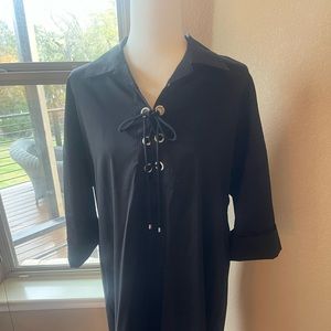 Chicos classic black shirt dress